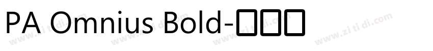 PA Omnius Bold字体转换